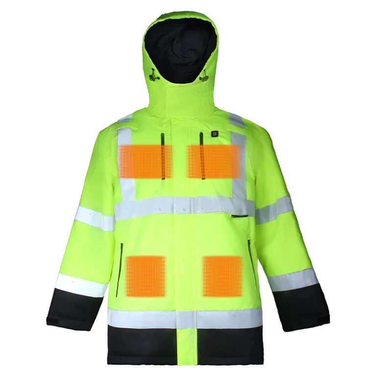 Private label workwear heated jacket — custom OEM service with low MOQ options